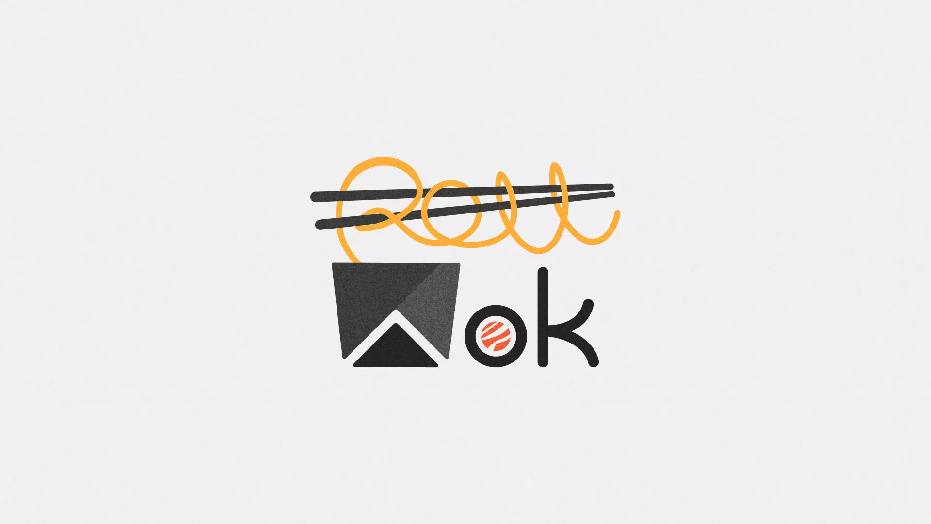 Разработка логотипа суши-бара «Roll Wok Club» в Певеке