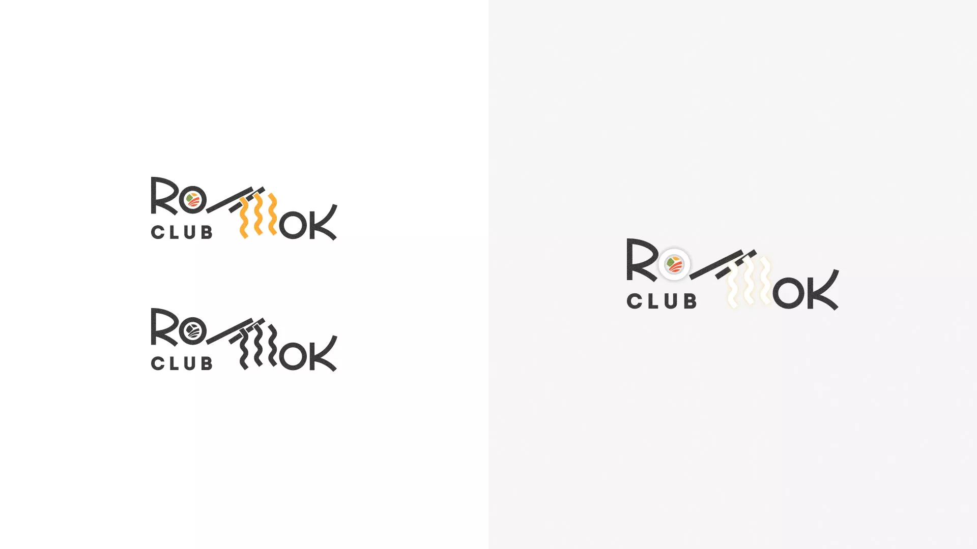 Создание логотипа суши-бара «Roll Wok Club» в Певеке