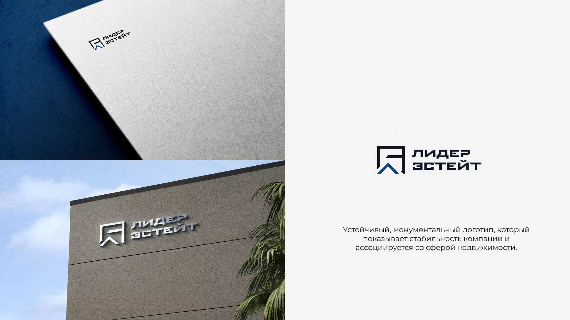 Разработка логотипа агентства недвижимости «Лидер Эстейт» в Певеке
