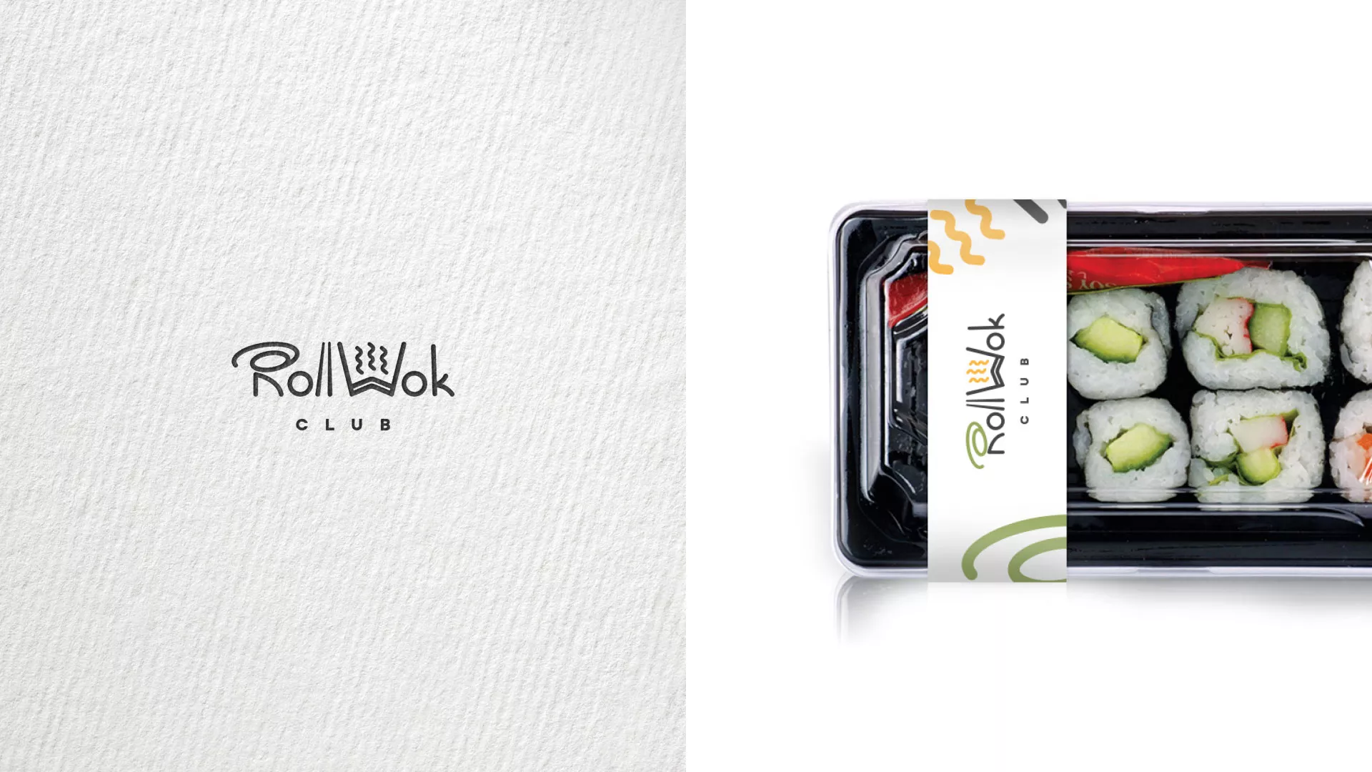 Создание дизайна упаковки суши-бара «Roll Wok Club» в Певеке