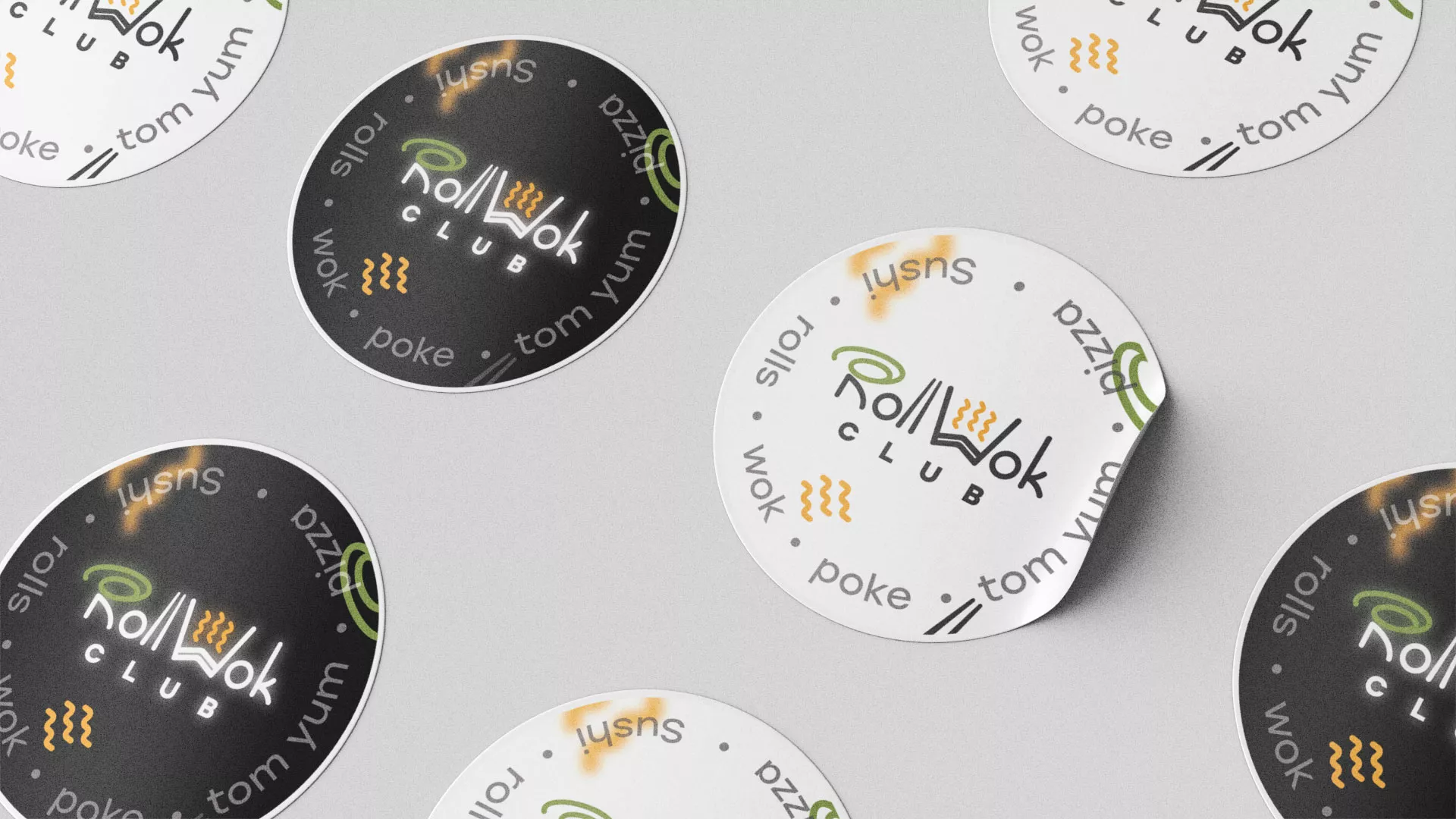 Создание дизайна упаковки суши-бара «Roll Wok Club» в Певеке